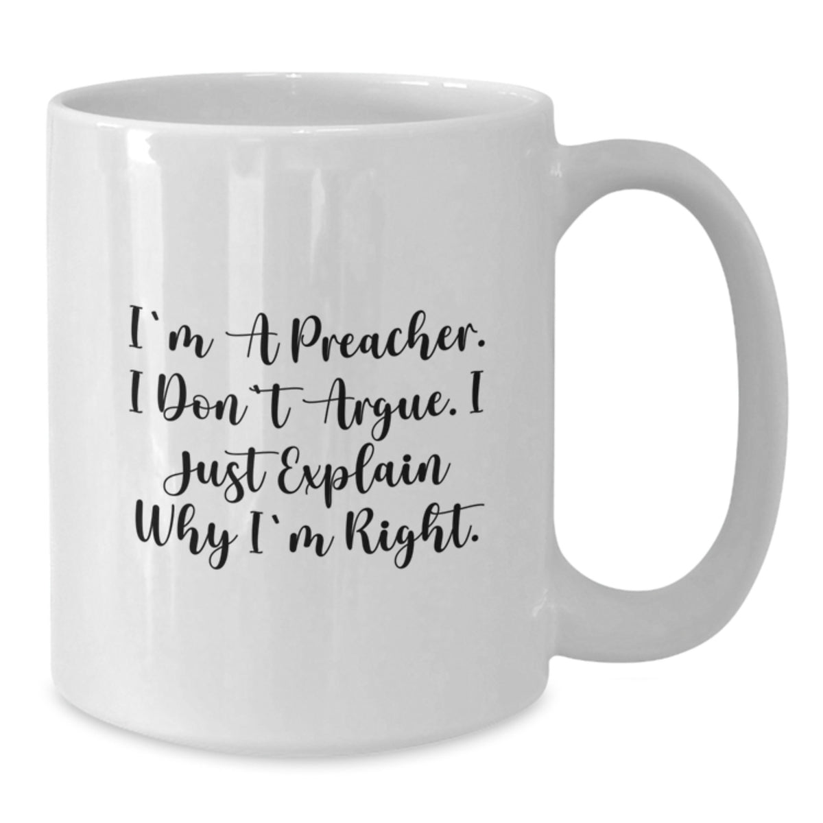 Christmas Gift for Her A Preacher's Confident Present - White Coffee Mug - Additional