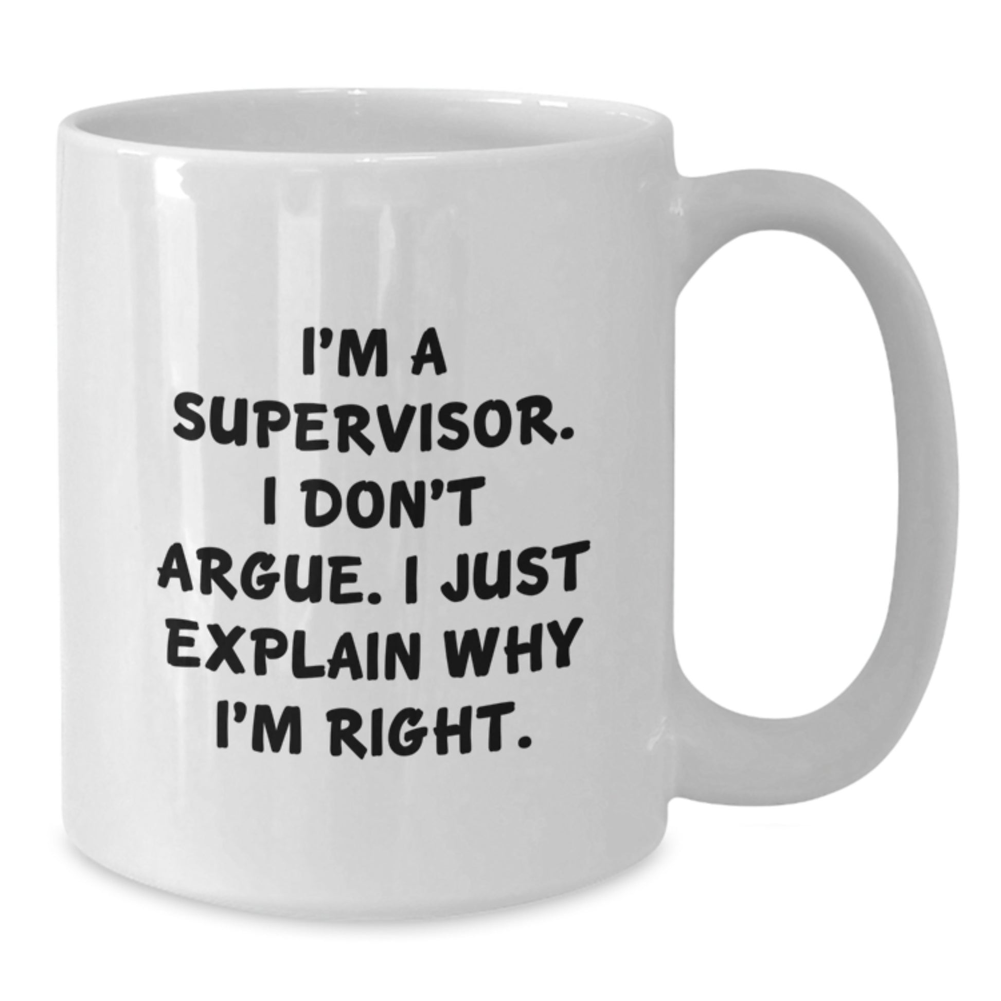 Funny White Coffee Mug for Supervisor Gifts from Friends Graduation Unique Present Ideas - Additional