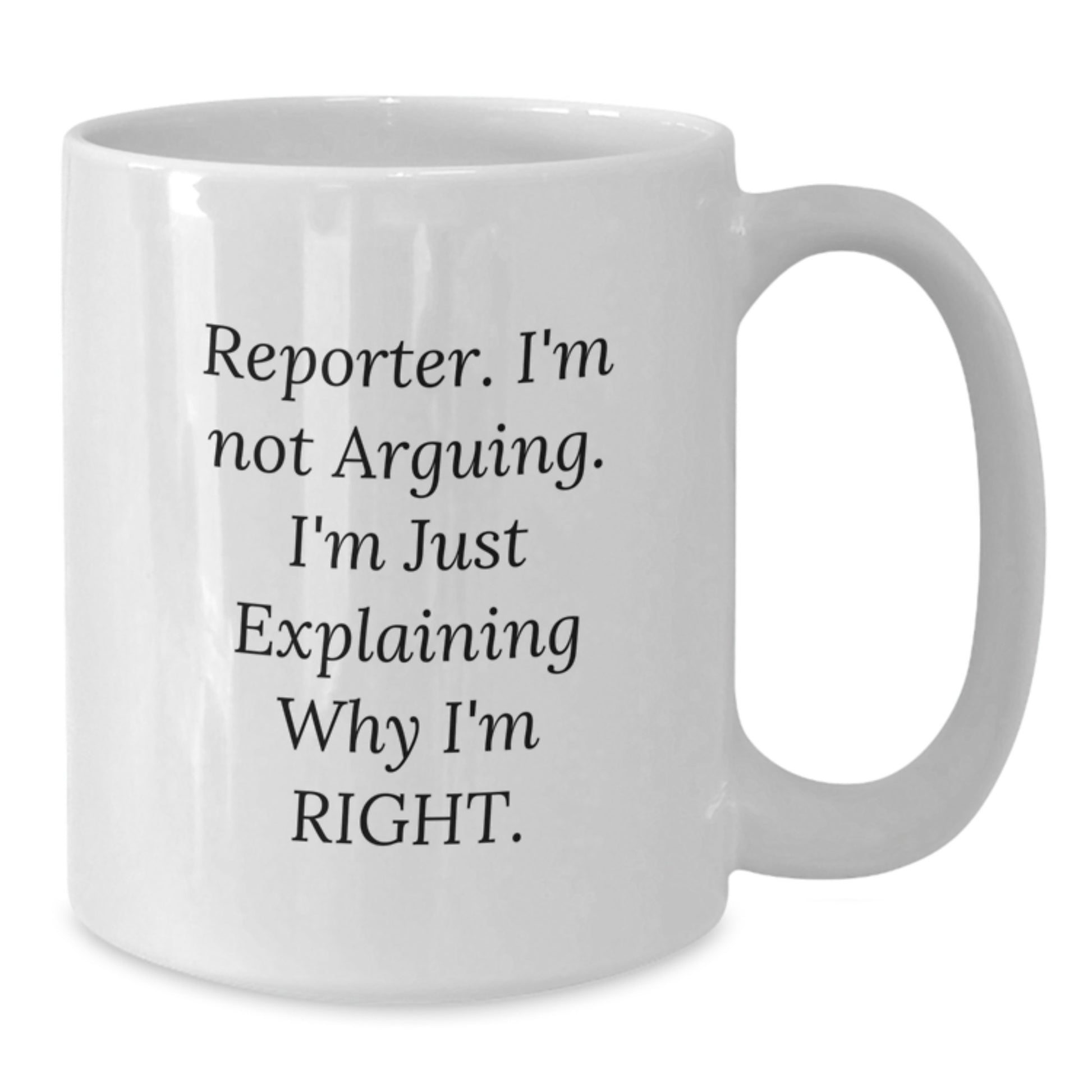 Funny Reporter Gifts from Friends, White Coffee Mugs for Reporter, Graduation Unique - Additional