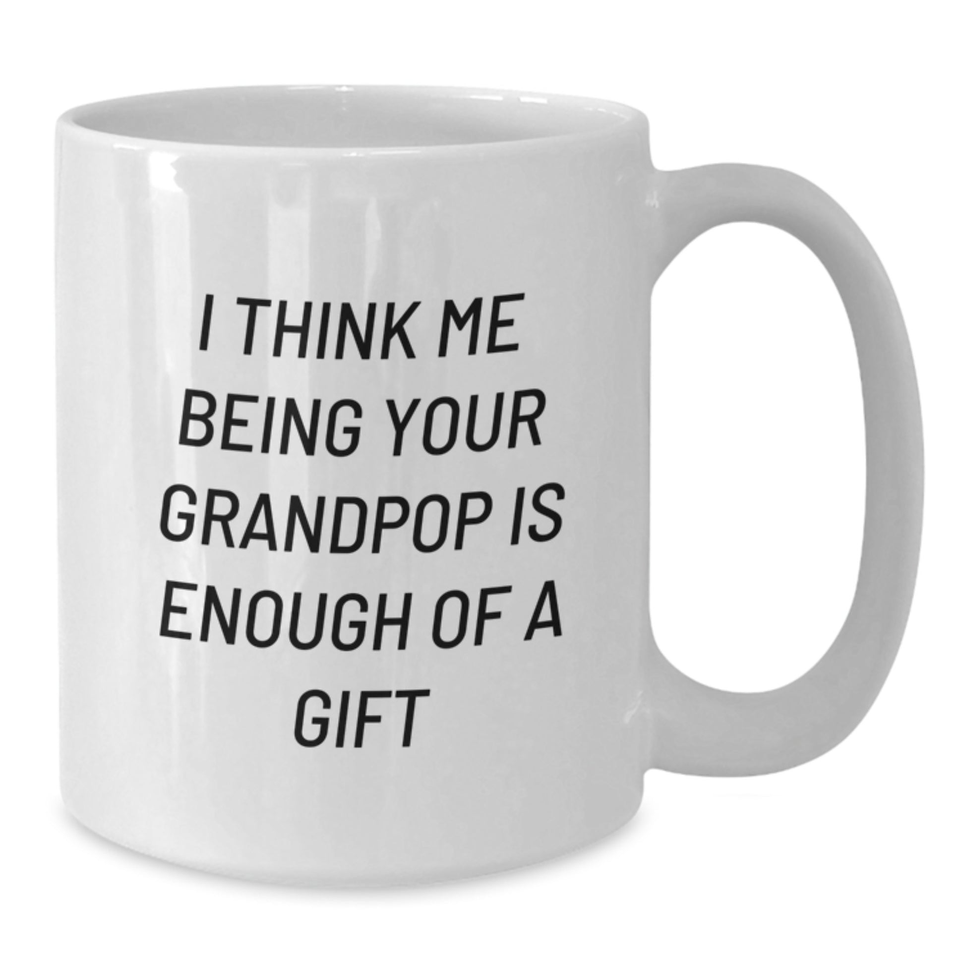 Funny Grandpop Gifts for Men Family Members from Grandkids - White Coffee Mug - Gift Idea for Graduation Day - Additional
