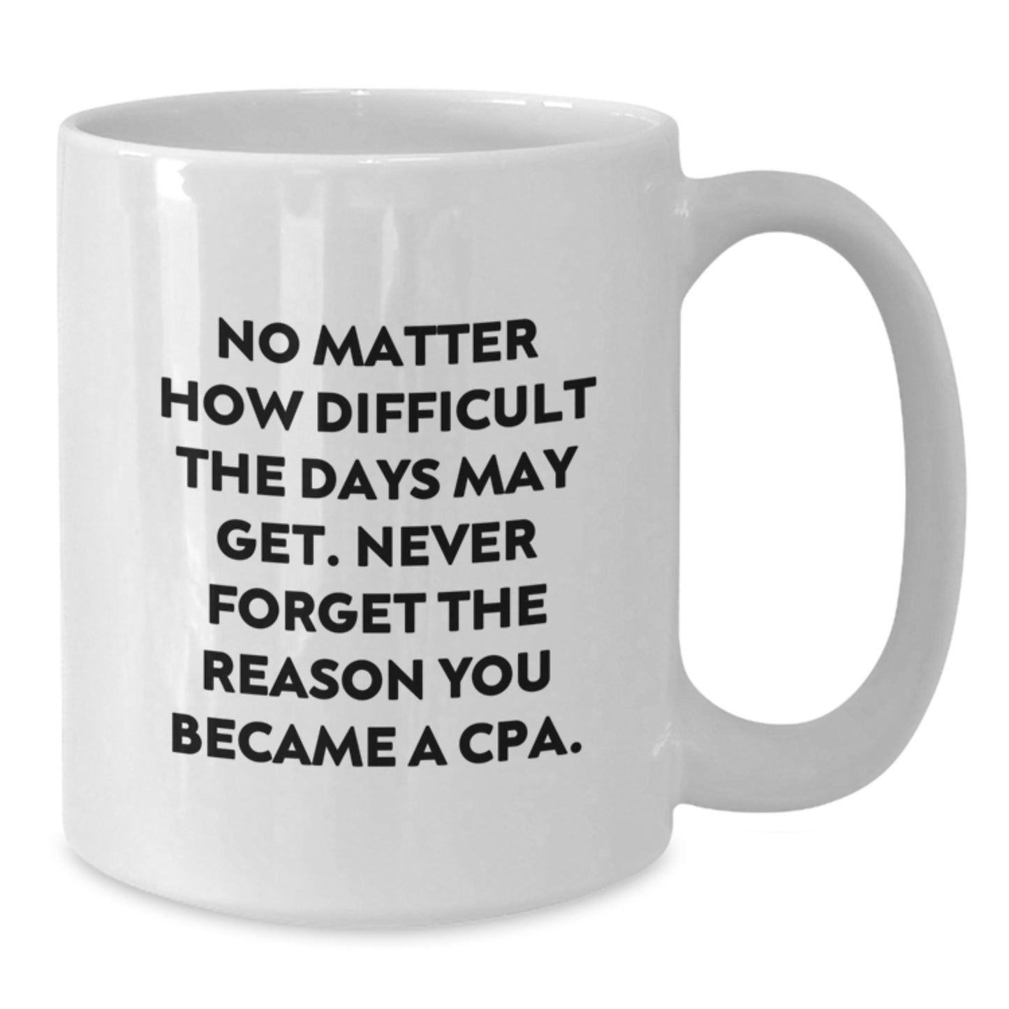 Funny Inspirational CPA Gifts from Friends for Men Graduation Unique White Coffee Mugs with Never Forget the Reason You Became a CPA Quote - Additional