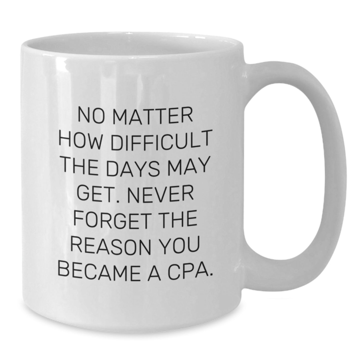 CPA Graduation Unique Gifts, Funny White Coffee Mug 'No Matter How Difficult The Days May Get, Never Forget The Reason You Became A CPA', Gifts from Friends for Men - Additional