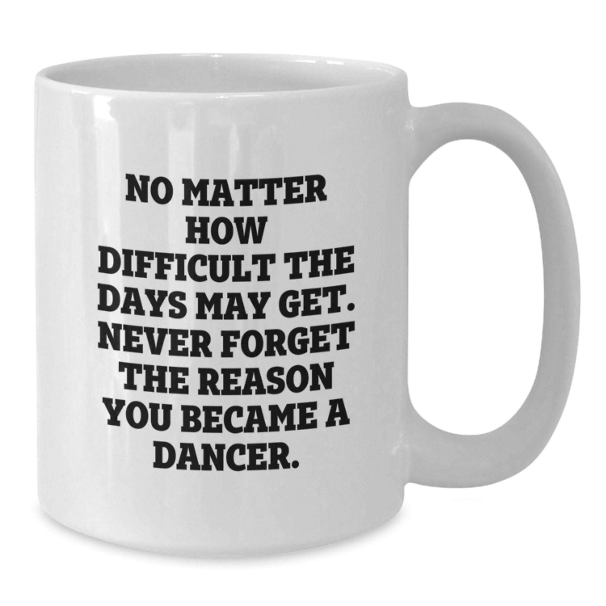 Graduation Unique Gifts for Dancers, Funny White Coffee Mug, Gifts from Family - Never Forget The Reason You Became A Dancer - Additional