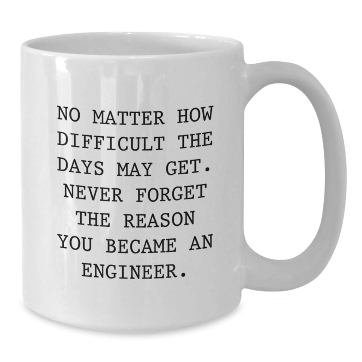 Engineer Gift For Him - Inspiring Keepsake Coffee Mug - No Matter How - Additional