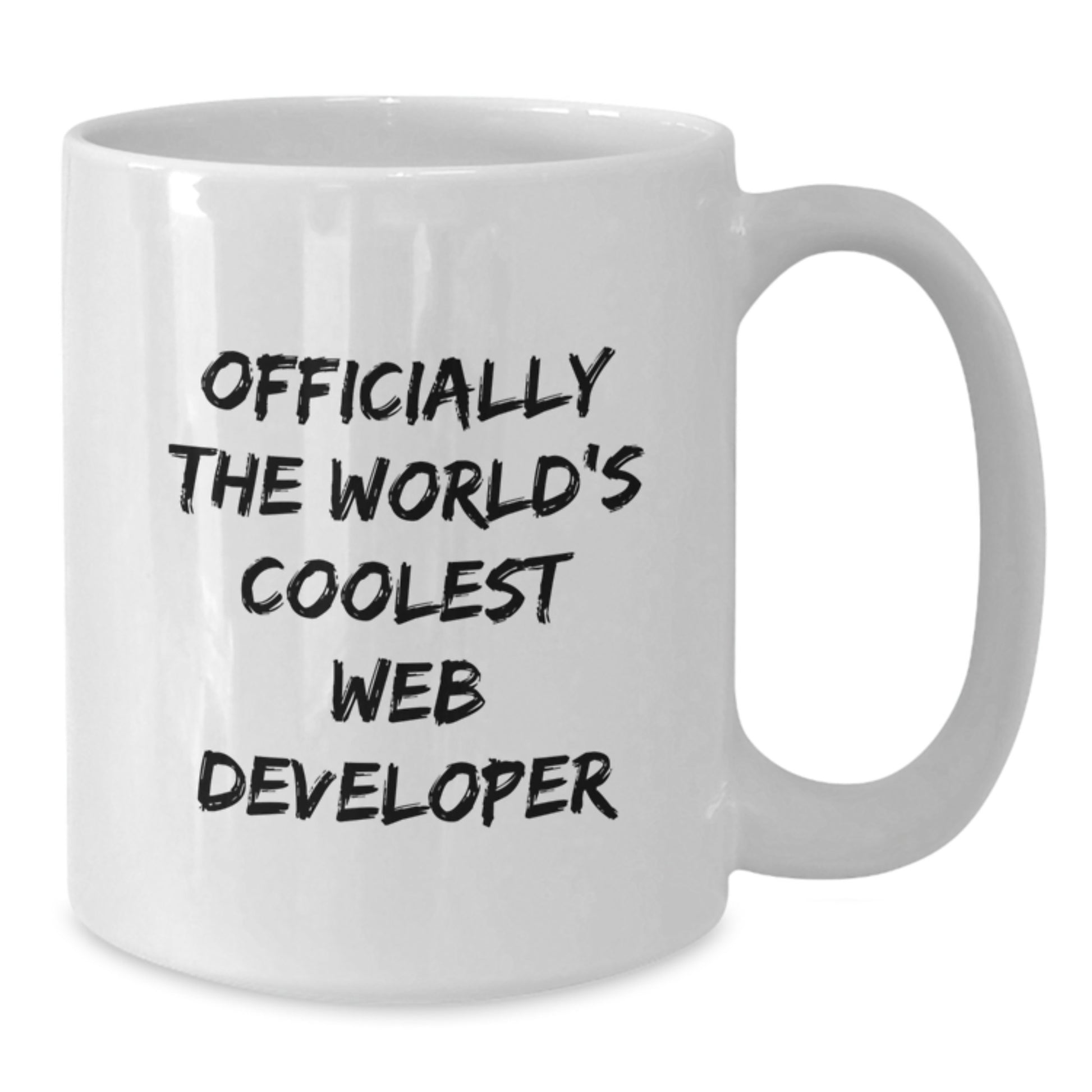 Funny Web Developer Gifts for Men - Officially The World's Coolest Web Developer White Coffee Mug, Christmas Unique Gifts from Friends - Additional