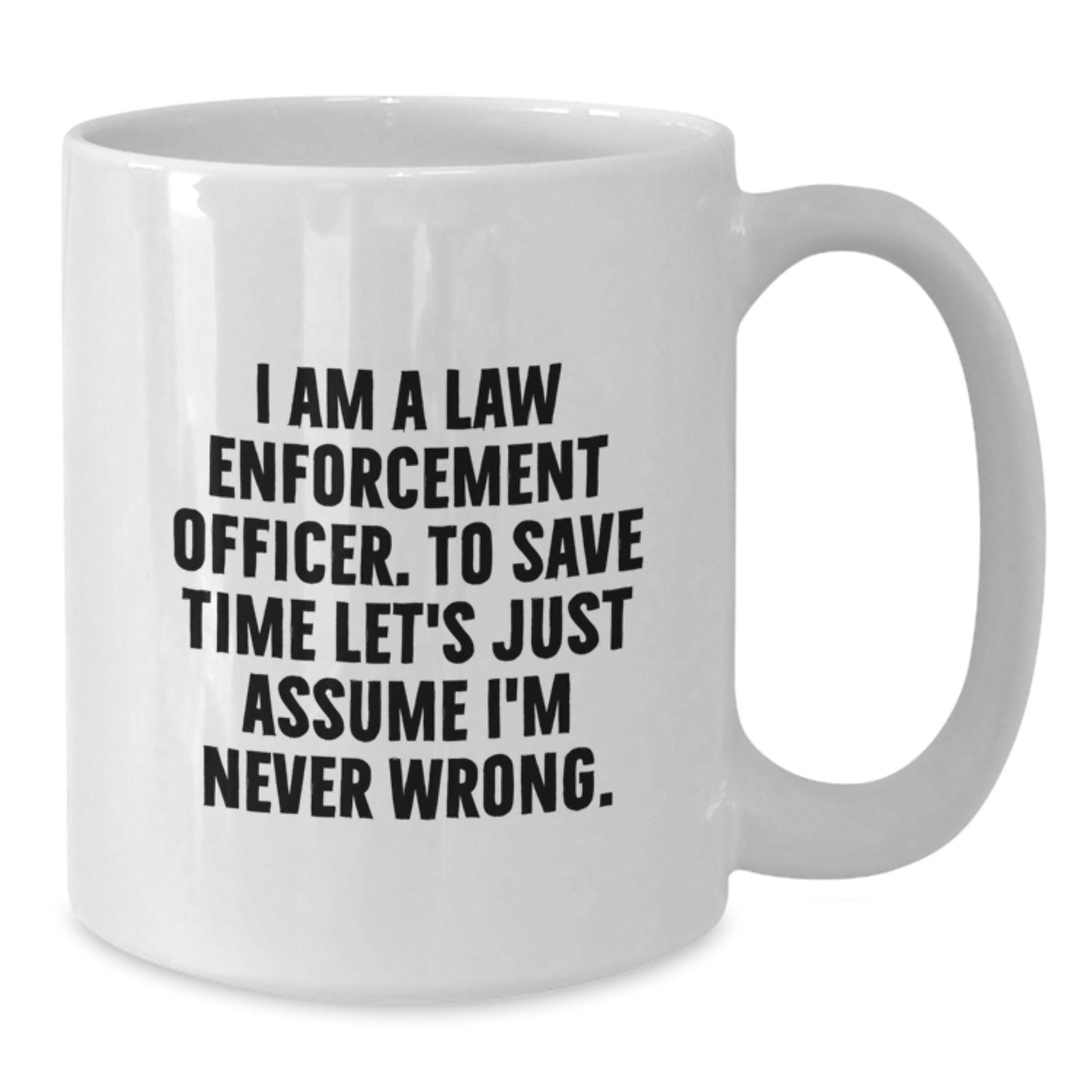 Funny Law Enforcement Officer Gifts for Men, Gifts from Family, Unique White Coffee Mugs for Law Enforcement Officer, Graduation Unique Gifts for Law Enforcement Officer - Additional