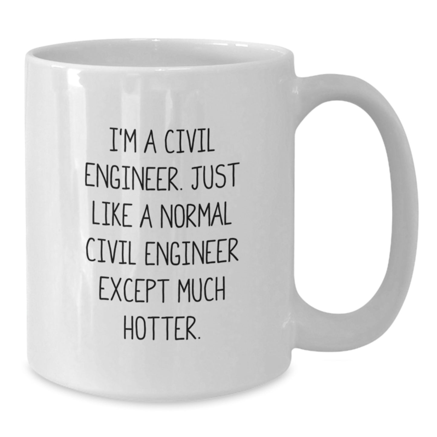 Civil Engineer Funny Gift Mug for Him, White Coffee Mug, Valentine's Unique Gifts from Men to Civil Engineer, I'm A Civil Engineer Hotter Mug Gifts - Additional