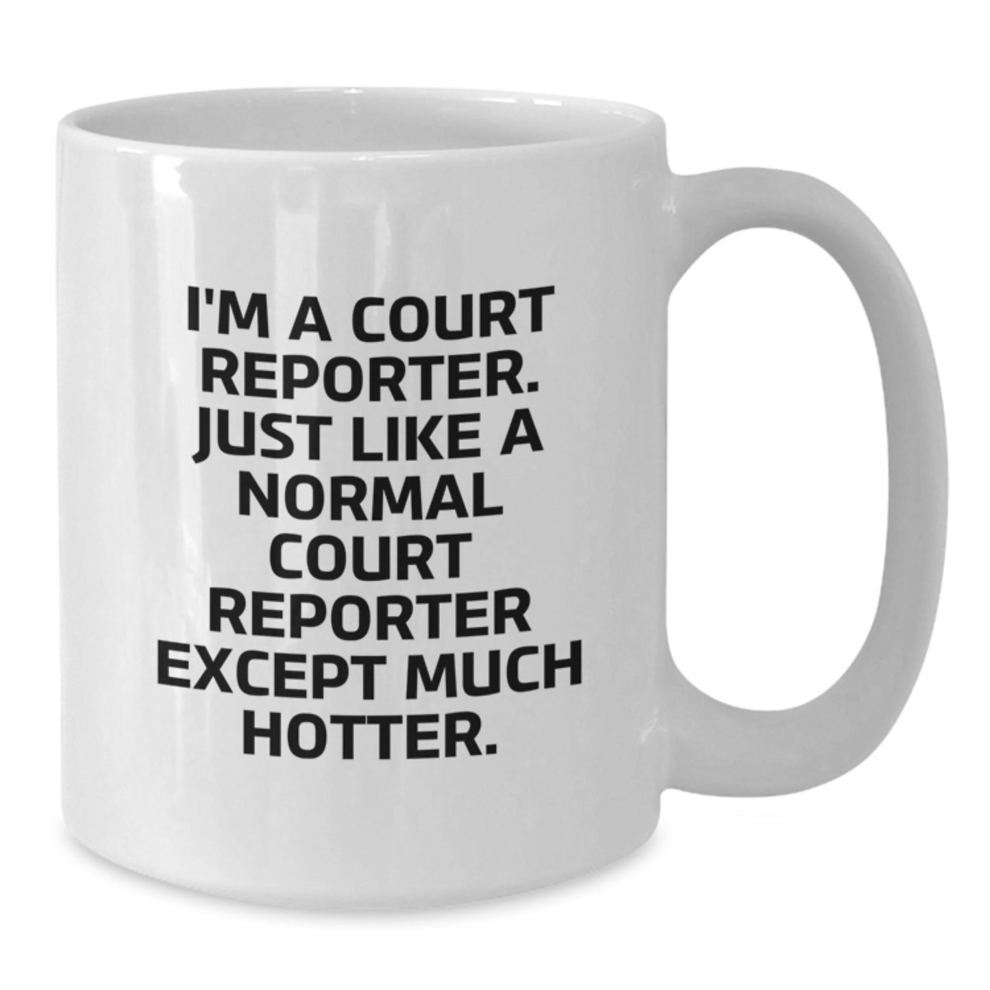 Funny Court Reporter Gifts for Her White Coffee Mug I'm A Court Reporter Just Like A Normal Court Reporter Except Much Hotter Unique Mother's Day Present from Family - Additional