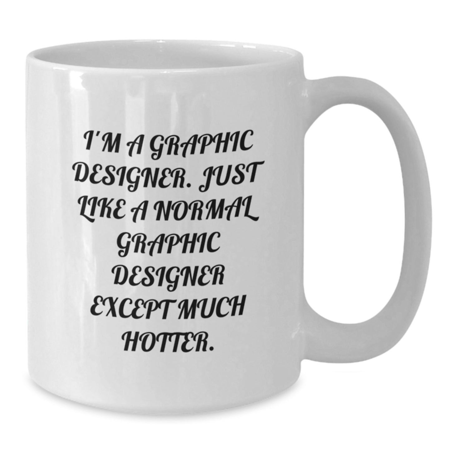 Funny Graphic Designer Gifts for Him, White Coffee Mug with I'm A Graphic Designer Quote, Unique Father's Day Presents from Family or Friends - Additional