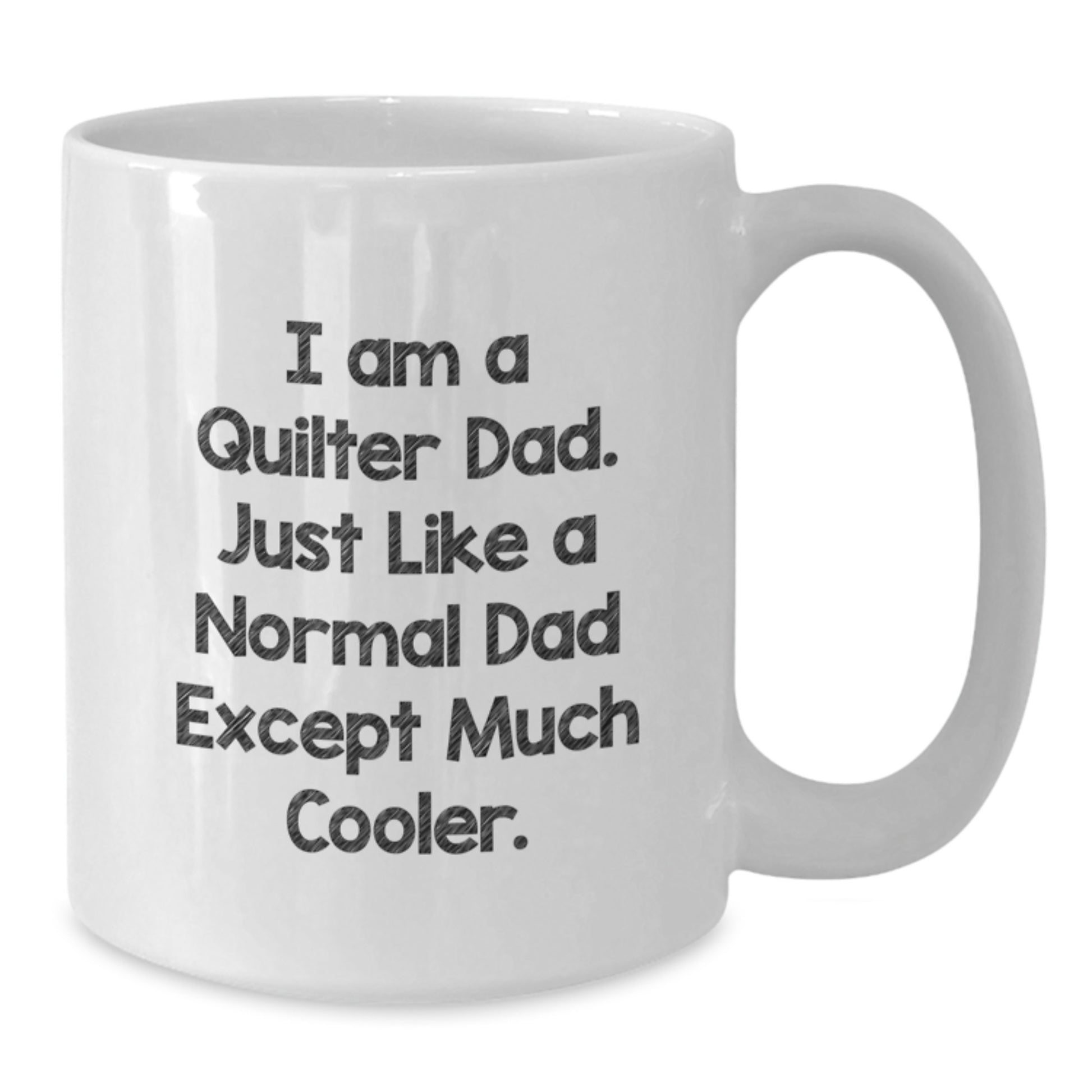 Funny Quilter Dad Gifts, I Am A Quilter Dad, Birthday White Coffee Mug, Gifts from Men to Quilter Friends - Additional
