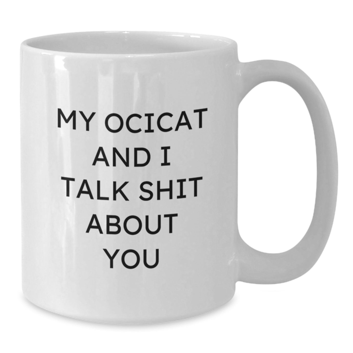 Funny Ocicat Gifts for Friends, Unique White Coffee Mugs with Inspirational Quote, Gifts from Family for Christmas - Additional