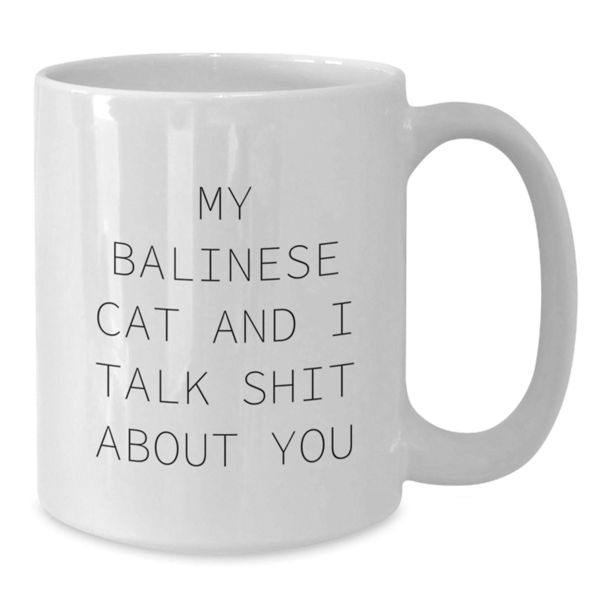 Funny Balinese Cat White Coffee Mug Gifts from Friends for Birthday Unique - Additional