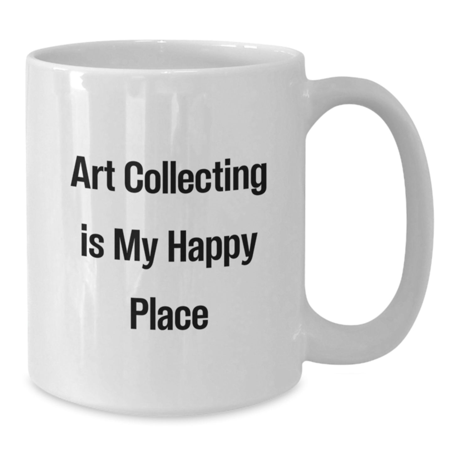 Art Collecting Gifts from Friends, Graduation Unique Art Lover Mug, Art Collecting Is My Happy Place, Funny White Coffee Mug for Women - Additional