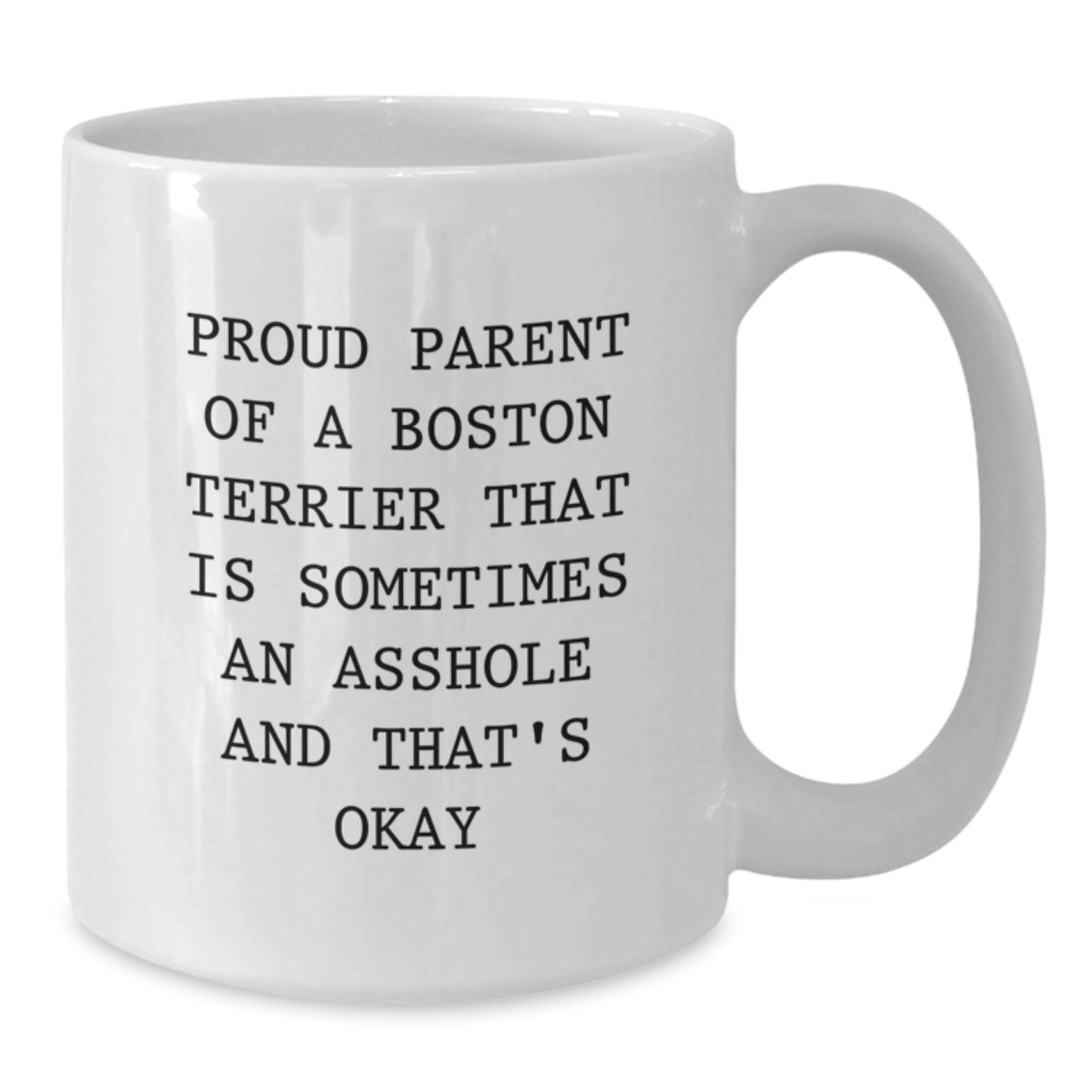Funny Boston Terrier Dog Gifts - Proud Parent White Coffee Mug, Birthday Unique Gifts from Friends to Boston Terrier Dog Lovers - Additional