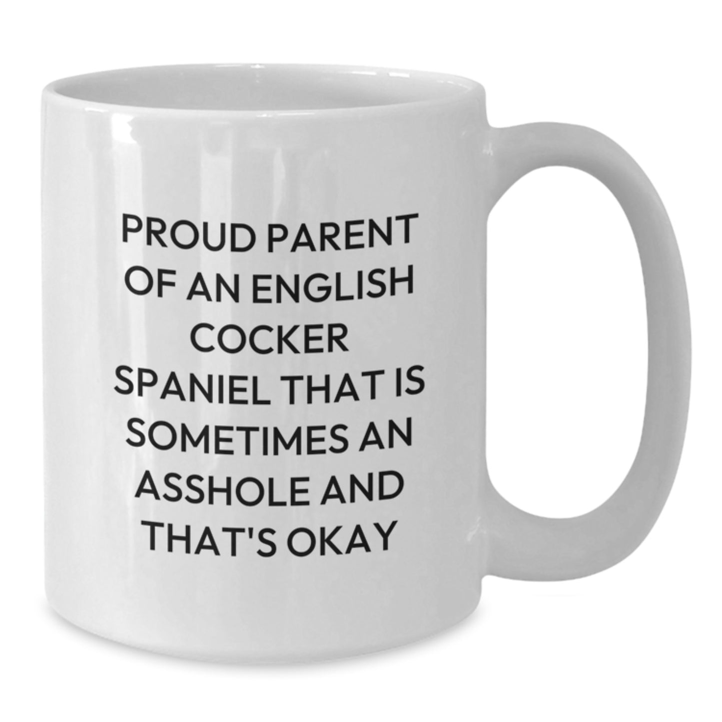 English Cocker Spaniel Dog Dad Funny White Coffee Mug Gifts from Men to Dad, Father's Day Unique Gifts for English Cocker Spaniel Dog Lovers, Proud Parent Quote - Additional