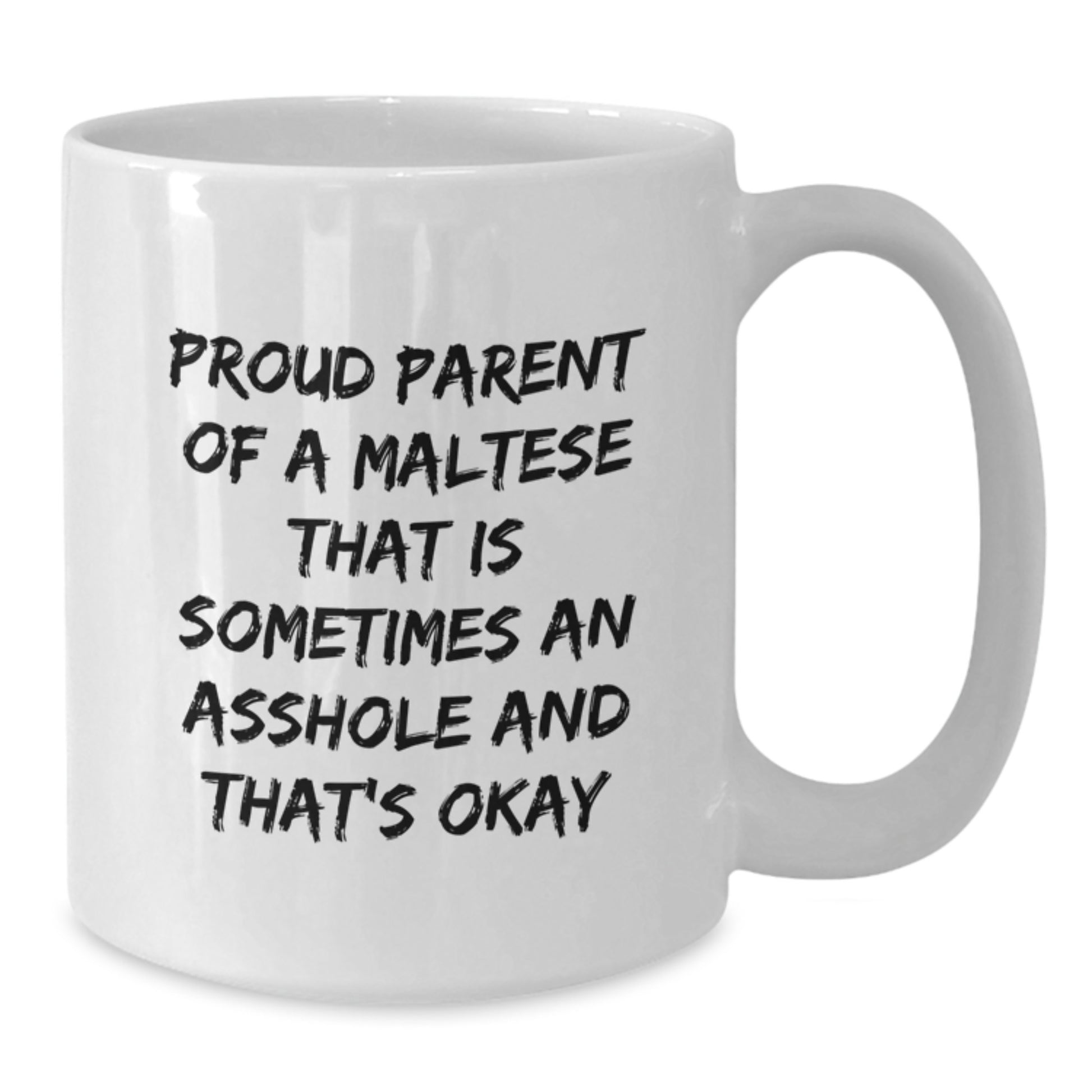 Funny Maltese Dog Gifts for Maltese Dog Lovers - Proud Parent White Coffee Mug, Birthday Unique Gifts from Friends to Family - Additional