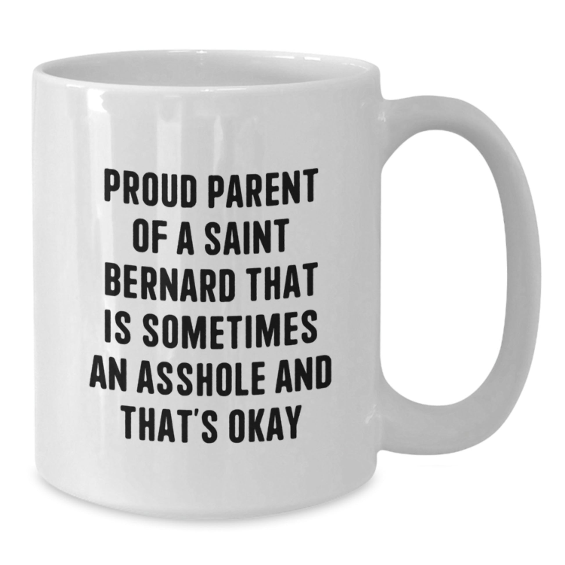 Funny Saint Bernard Dog Gifts for Proud Parents, Gifts from Friends, Family, or Coworkers, White Coffee Mug, Saint Bernard Dog Lover Graduation Unique Gifts - Additional