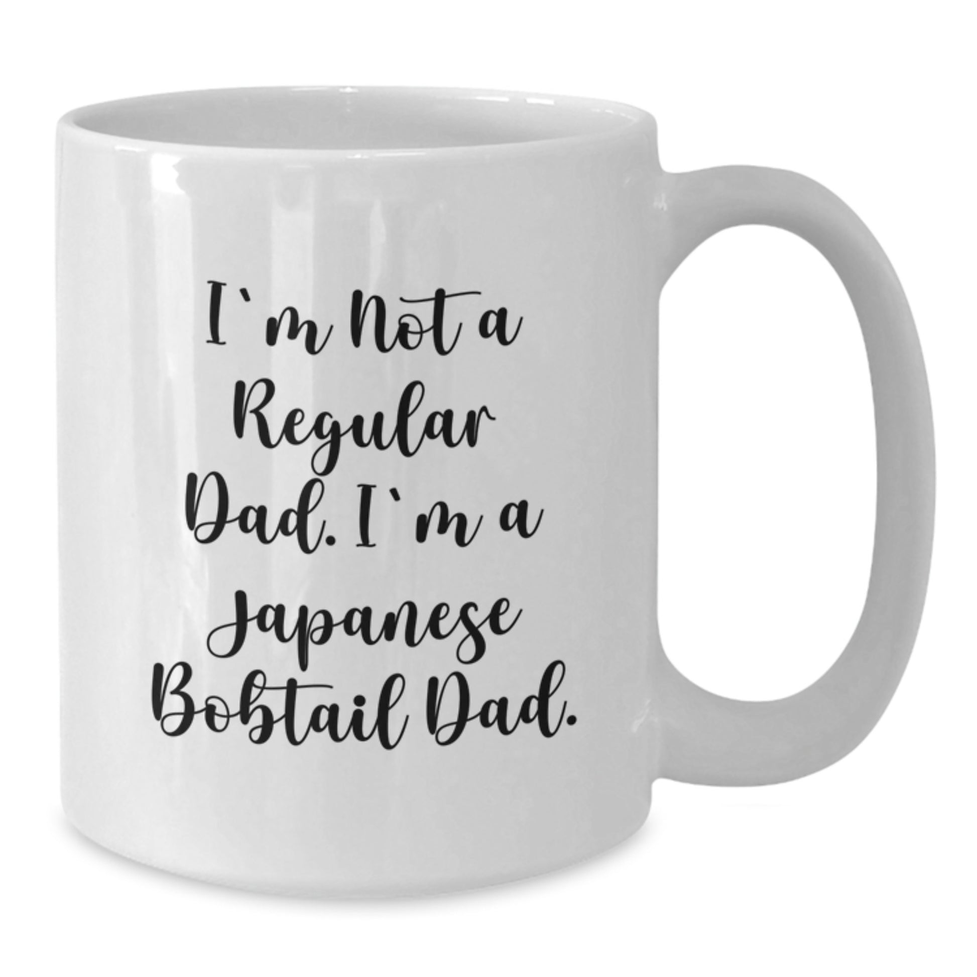 Funny Japanese Bobtail Cat Dad Gifts from Men to Friends for Christmas Unique White Coffee Mugs - Additional