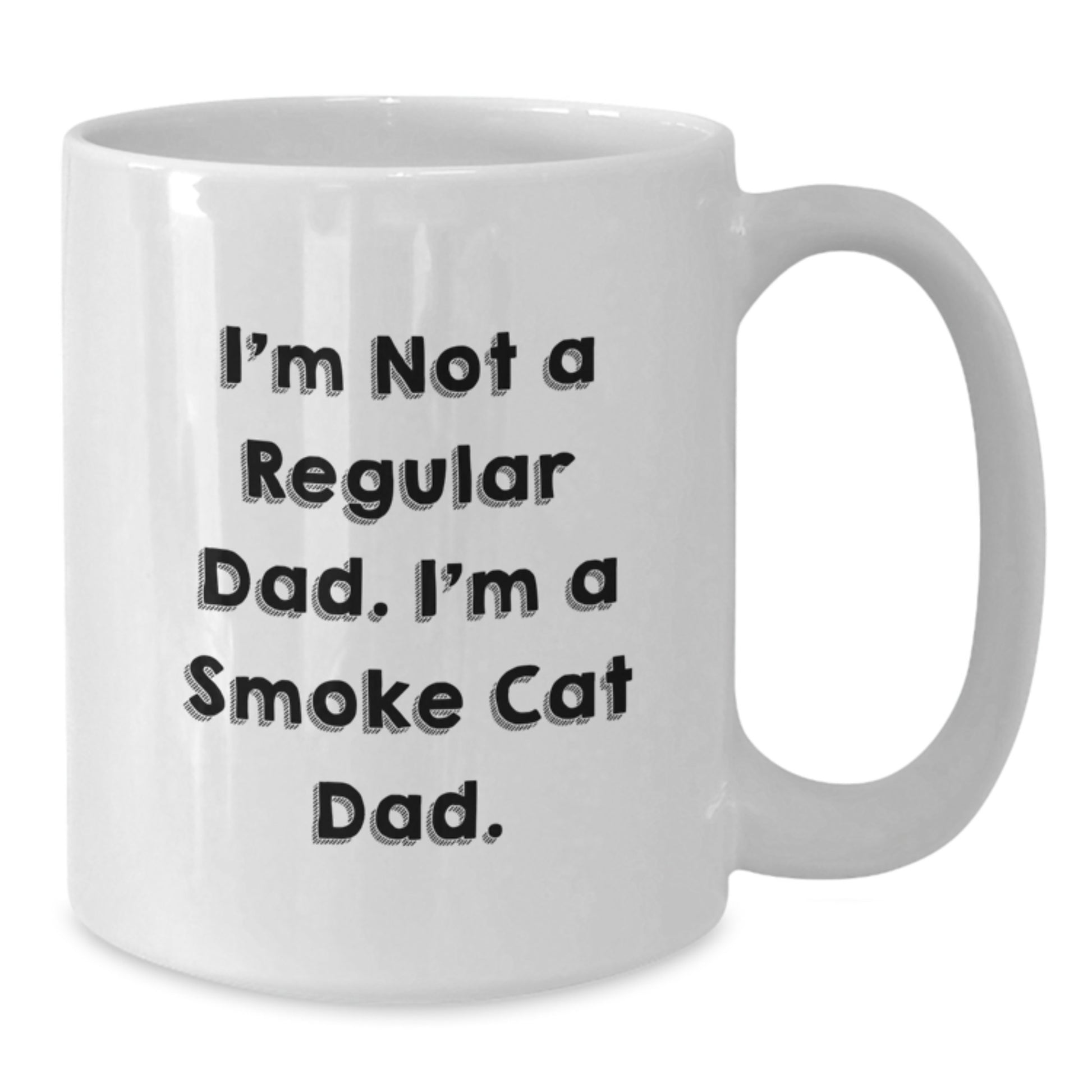 Funny Smoke Cat Dad Gift White Coffee Mug for Men Women Friends Family Christmas Memorable Presents - Additional