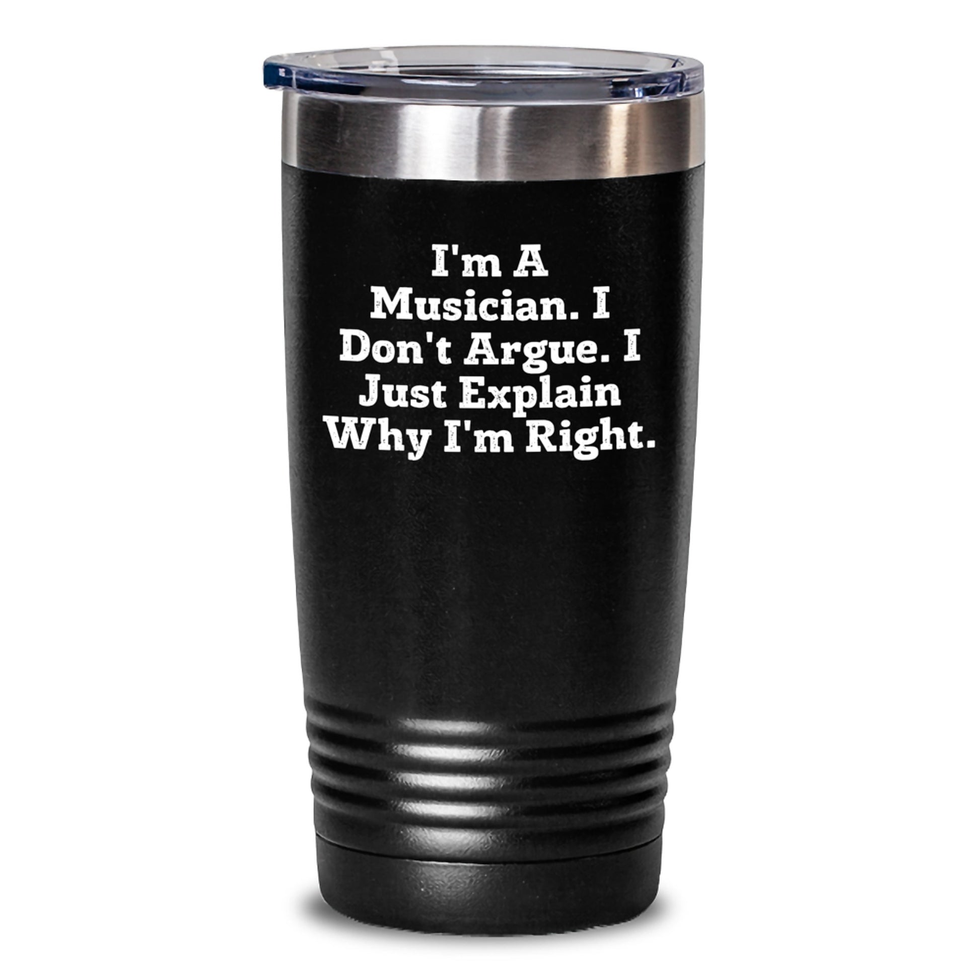 Funny Musician Gifts from Friends for Men Christmas Unique Tumblers, 20oz or 30oz Musician Tumbler, Stainless Steel and Powder Coating, Vacuum-Insulated - Main