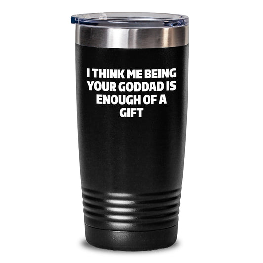 Goddad Love Funny Birthday Unique Gift for Him Stainless Steel Tumbler with Lid, Gifts from Family for Goddads, Keeps Drinks Hot or Cold, 20oz or 30oz Capacity - Main