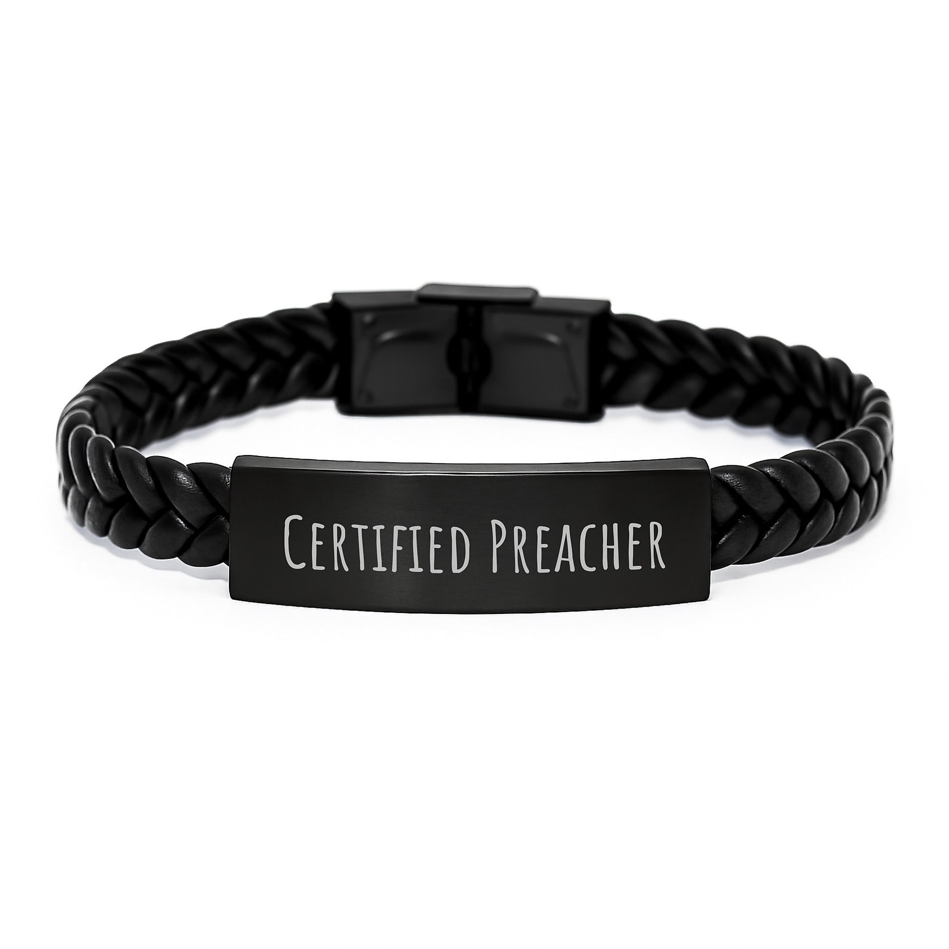Funny Preacher Gifts - Interlaced Leather Birthday Unique Gift from Friends - 'You're a-Maize-ing!' Quote on Stainless Steel PU Leather Bracelet - Image 1