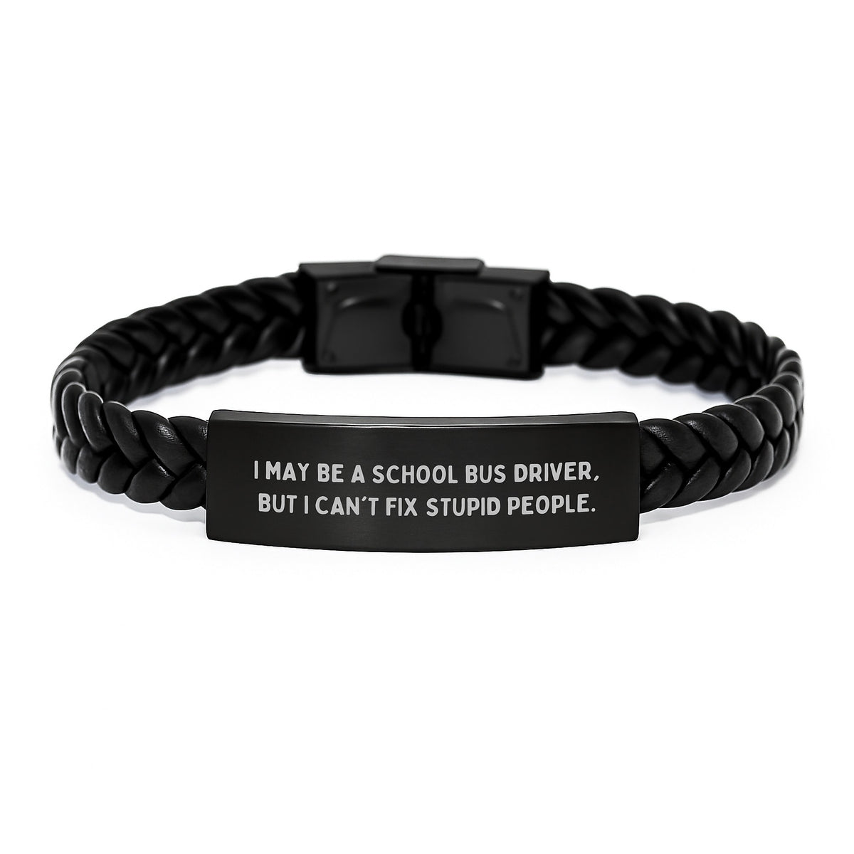 Sarcastic School Bus Driver Bracelet Gift for Friends - Novelty Leather - Image 1