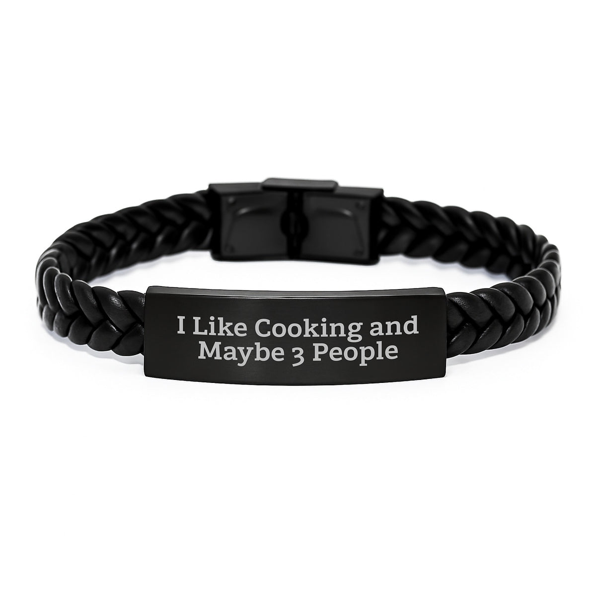 Cooking Enthusiast Keepsake Bracelet Gift for Him - I Like Cooking Quote - Image 1
