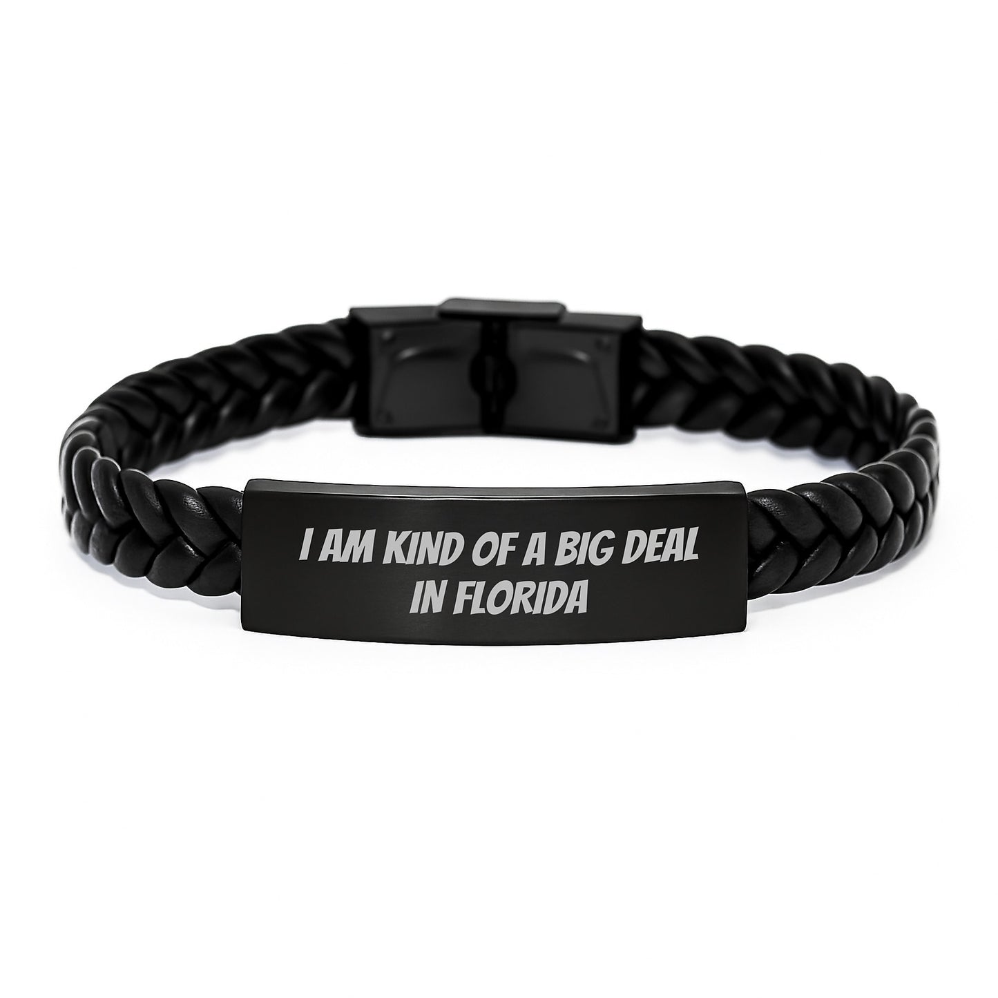 Florida Gifts for Women Graduation Unique Interlaced Leather Bracelet Gifts from Friends, Funny Quote 'I Am Kind Of A Prime Selection In Florida' - Men and Women's Accessories - Image 1