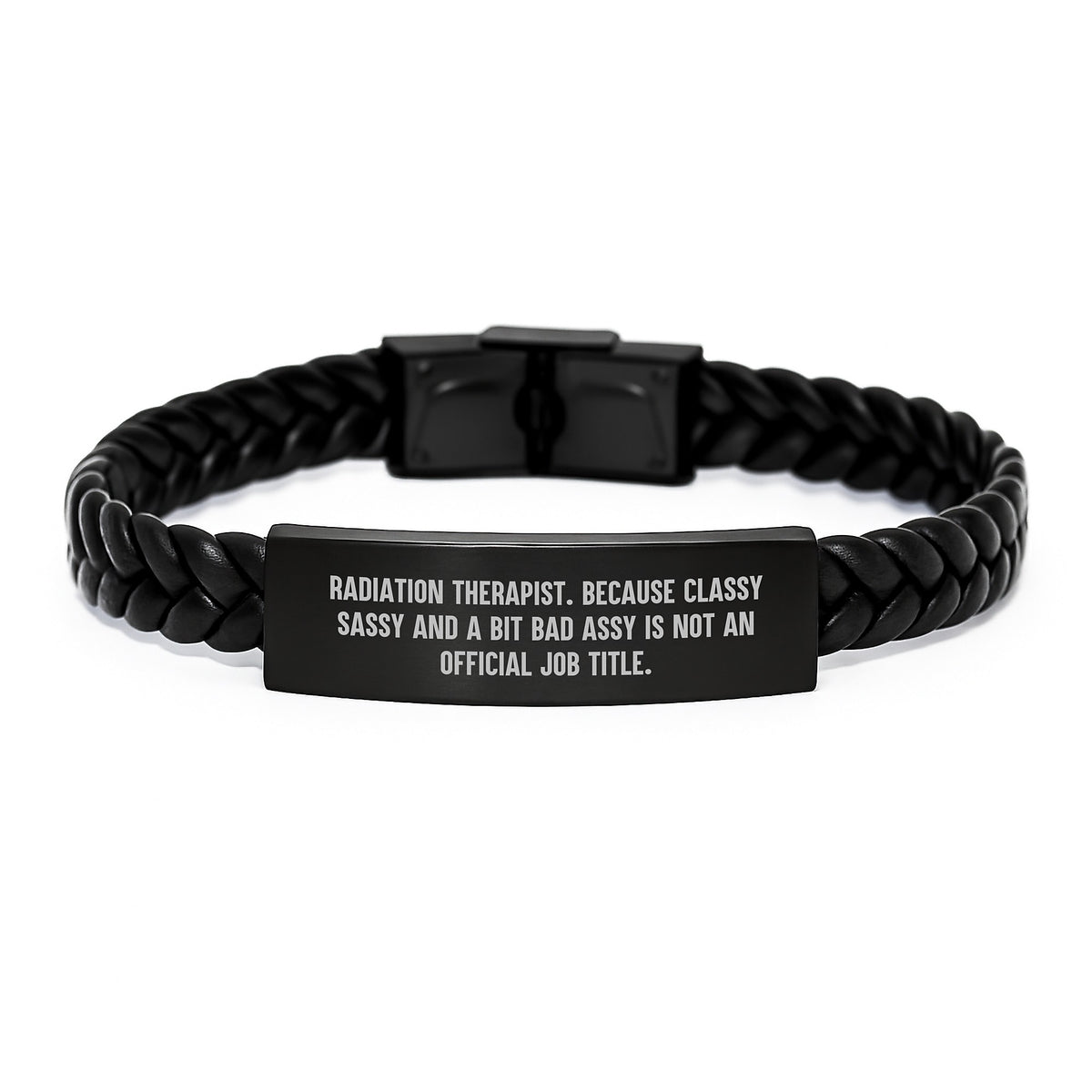 Radiation Therapist Gift for Him - A Classy Keepsake Interlaced Leather - Image 1