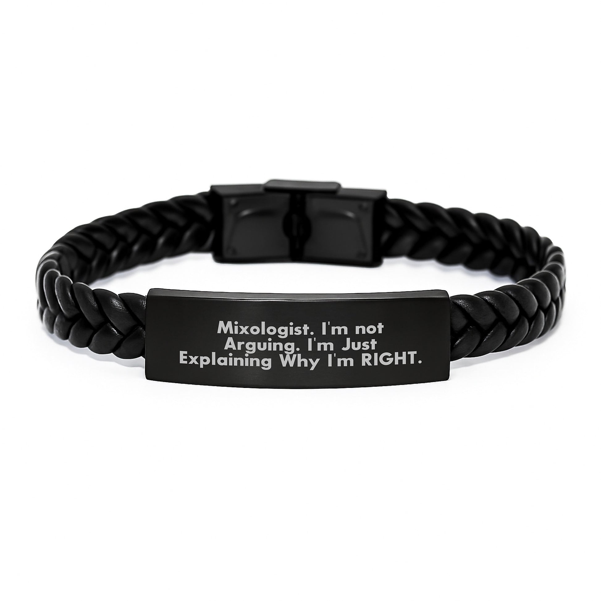 Mixologist Gifts, Funny Quote Interlaced Leather Wrap, Graduation Unique Gifts for Men, Women, Friends, Family from - Image 1