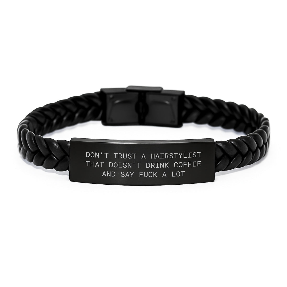 Funny Hairstylist Gifts for Mom Mother's Day Interlaced Leather Bracelet Stylish Styling Tools Accessories Gifts from Men to Women Hairstylists - Image 1