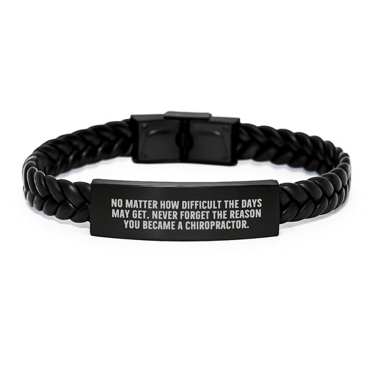 Chiropractor Inspirational Gifts from Family, Chiropractor Unique Leather Bracel - Image 1