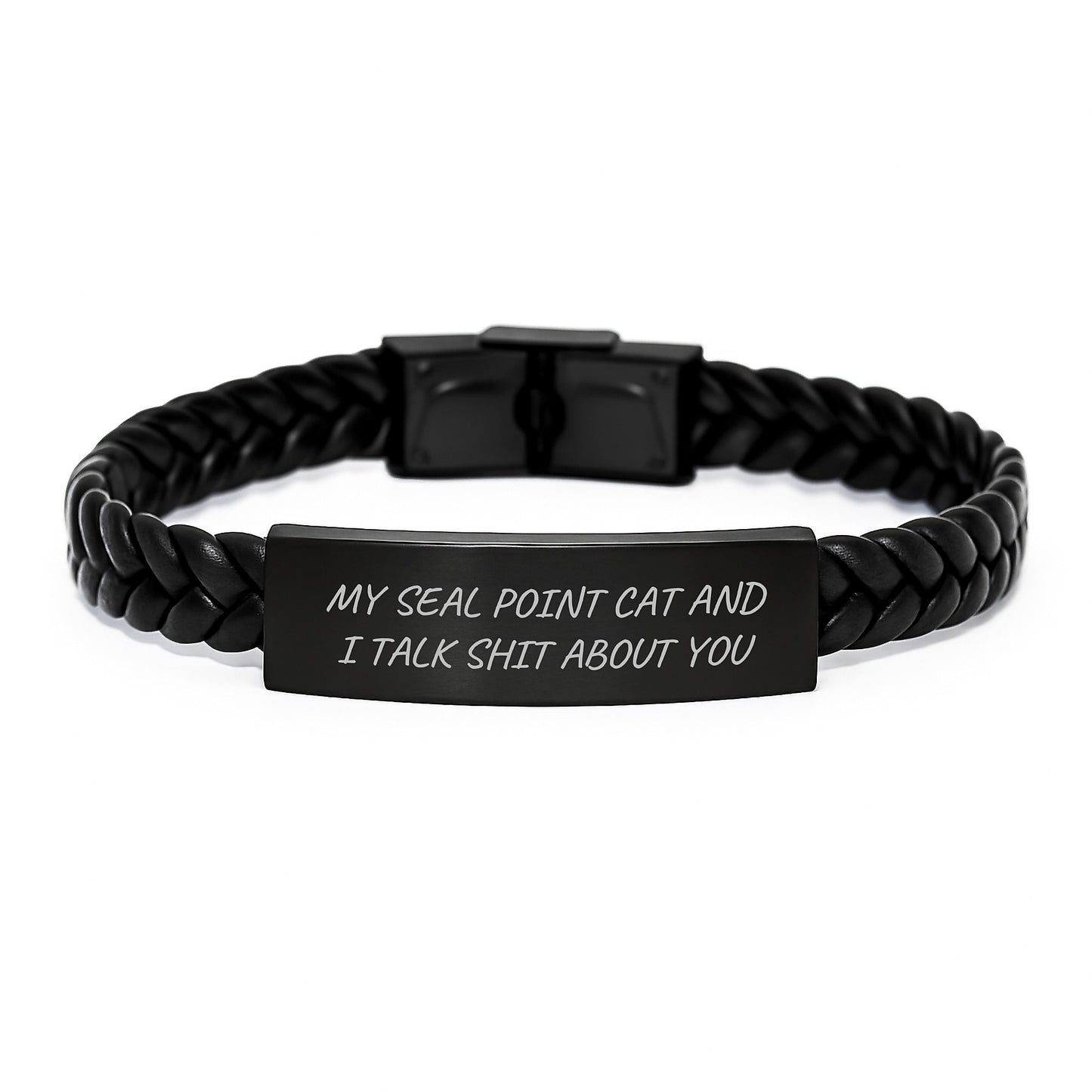 Funny Seal Point Cat Interlaced Leather Bracelets Gifts from Men to Friends for Birthday Unique Present - Image 1