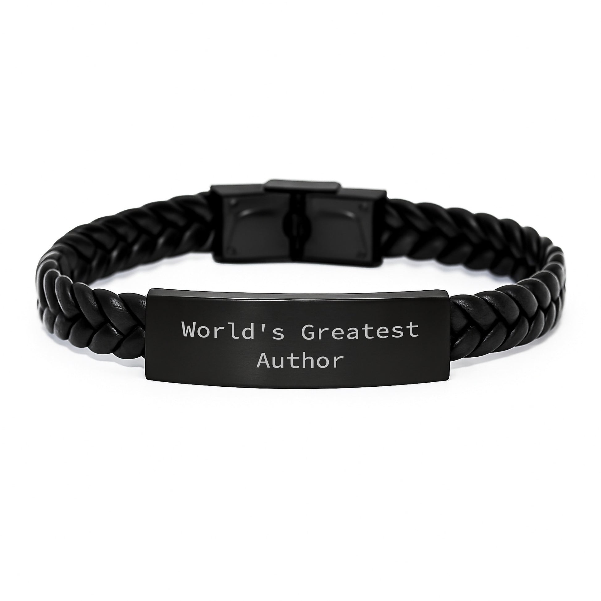 For Him Keepsake Birthday Gift Author Bracelet 'World's Greatest Author' - Image 1