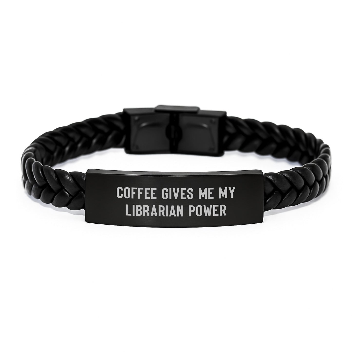 Funny Librarian Quotes Interlaced Leather Bracelet, Gifts for Librarian Women, Christmas Unique Gifts from Friends - Image 1