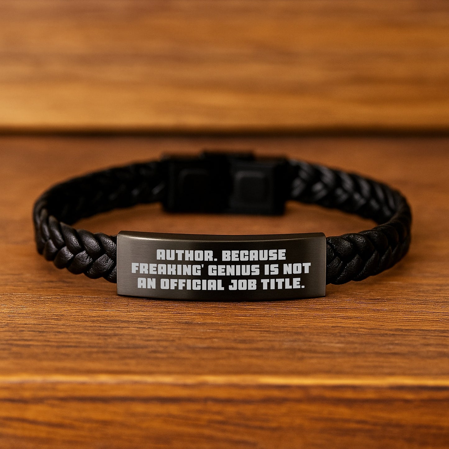 Author Inspired Interlaced Leather Bracelet, Funny Quote Gifts from Friends to Author, Christmas Unique Gifts for Author - Image 2