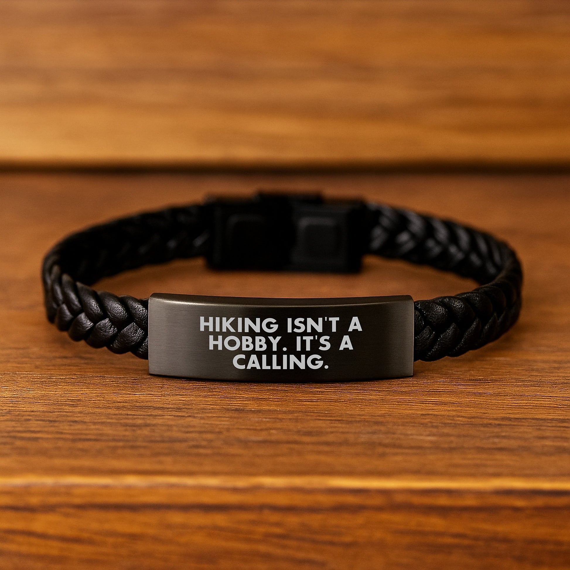 Funny Hiking Quotes Interlaced Leather Bracelets Christmas Unique Gifts for Men from Friends - Image 2