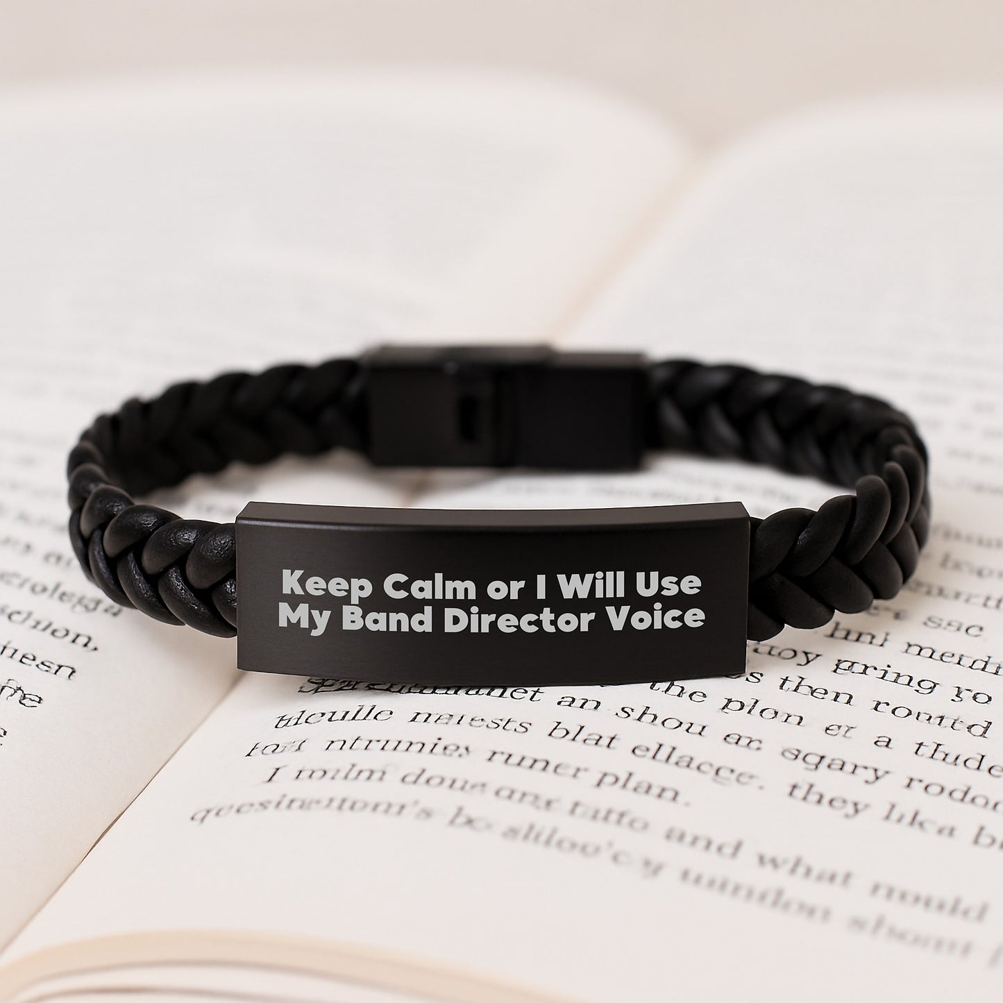 Birthday Gift Present for Her Band Director Interlaced Leather Bracelet - Image 3