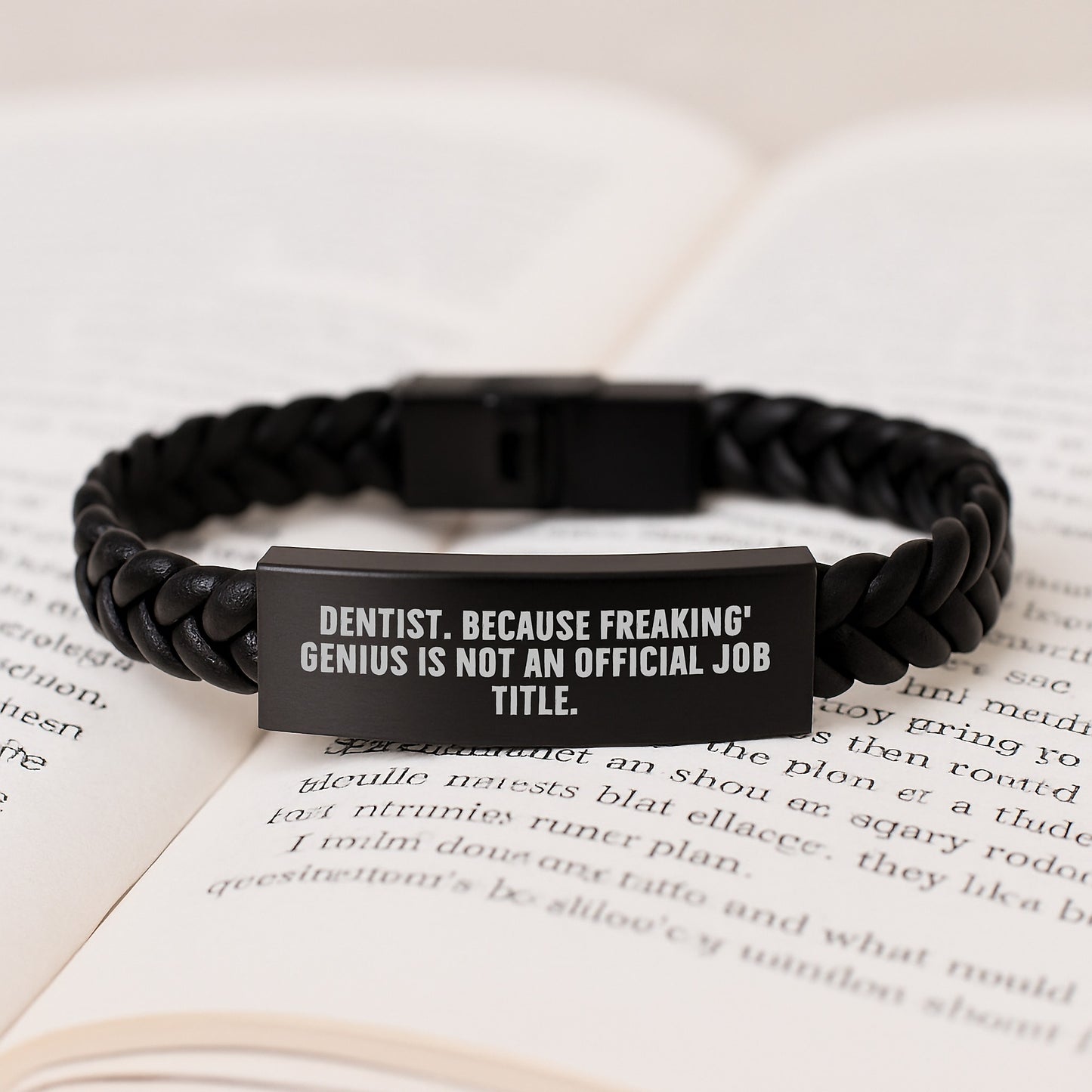 Funny Dentist Gifts - Interlaced Leather Bracelet for Birthday - Unique Gifts from Friends to Dentist - Image 3