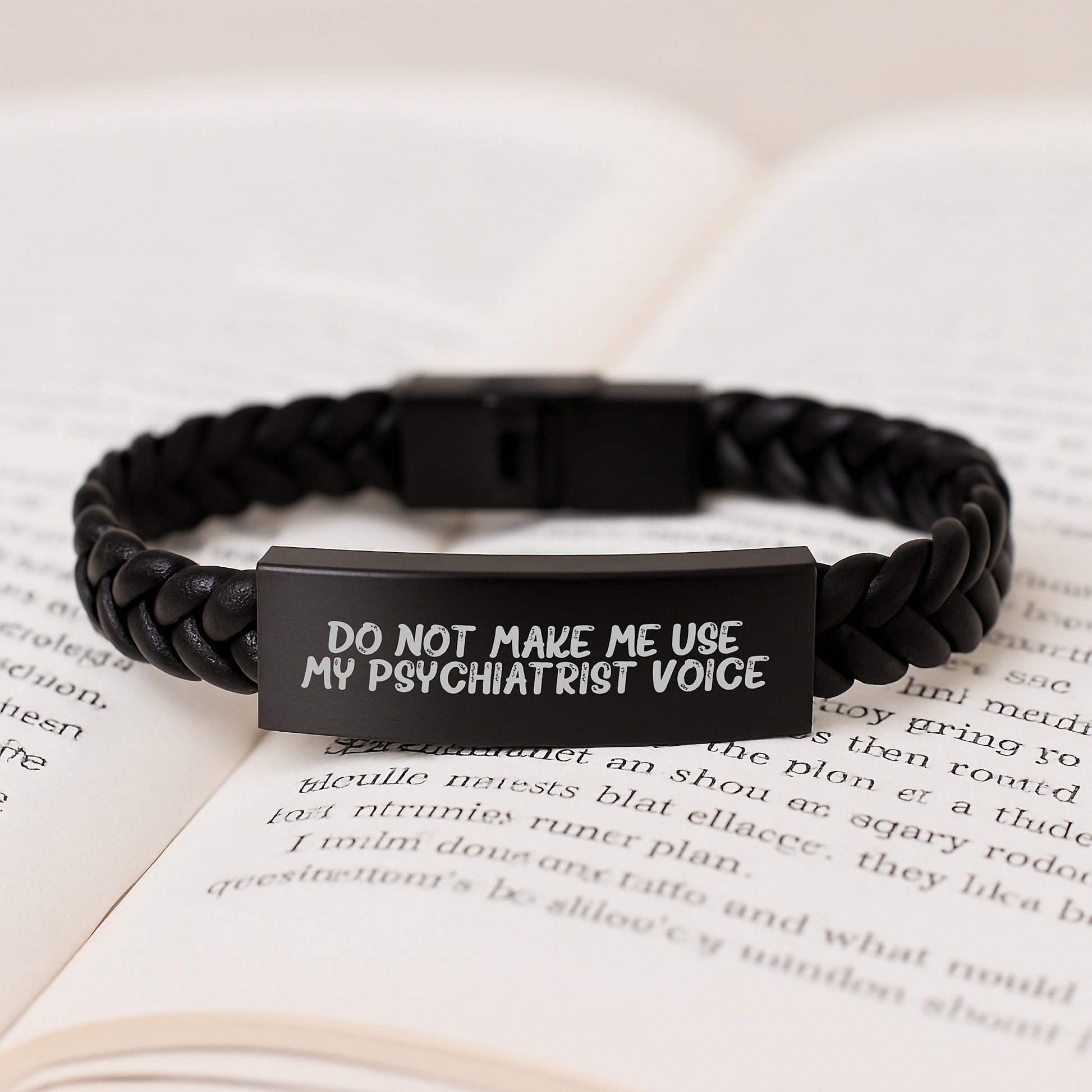 Psychiatrist Interlaced Leather Bracelet Keepsake for Him Birthday Gift - Image 3