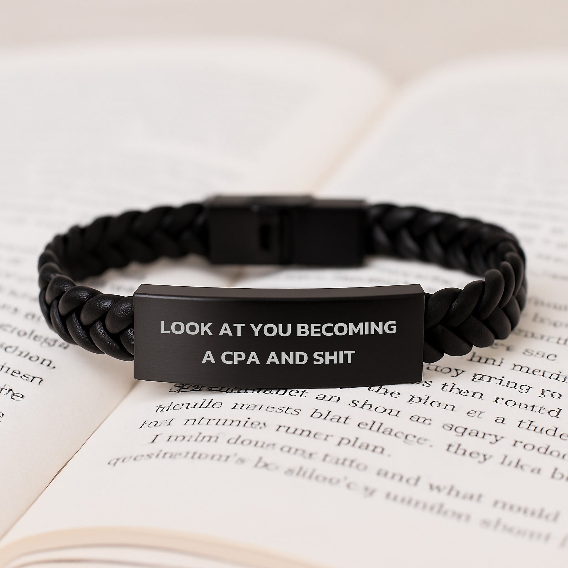 Funny Gift for CPA - Unique Interlaced Leather Bracelet for Graduation Day - Gifts from Friends to CPA - Image 3