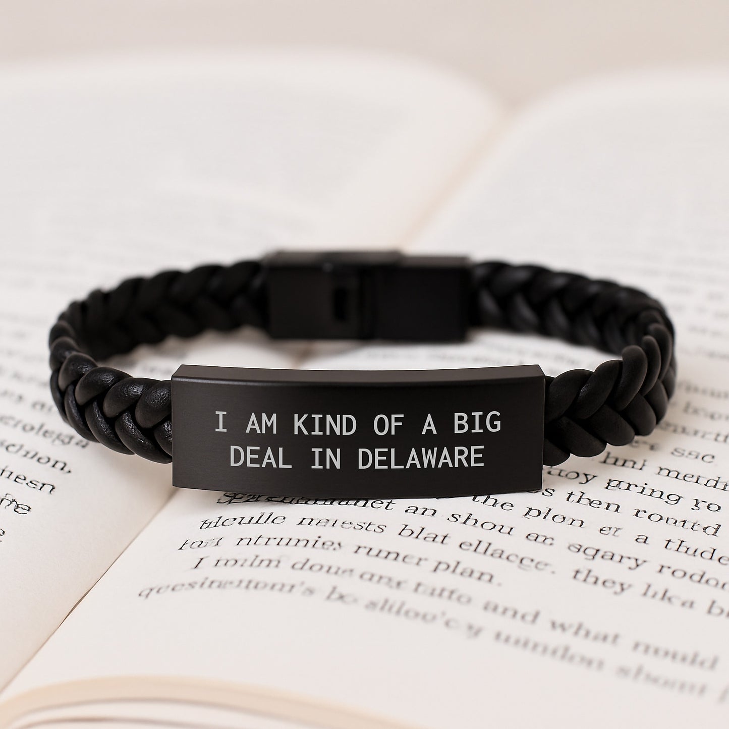 Funny Delaware Gifts for Men, I Am Kind Of A Prime Selection In Delaware Interlaced Leather Bracelet, Unique Graduation Unique Gifts from Men - Image 3