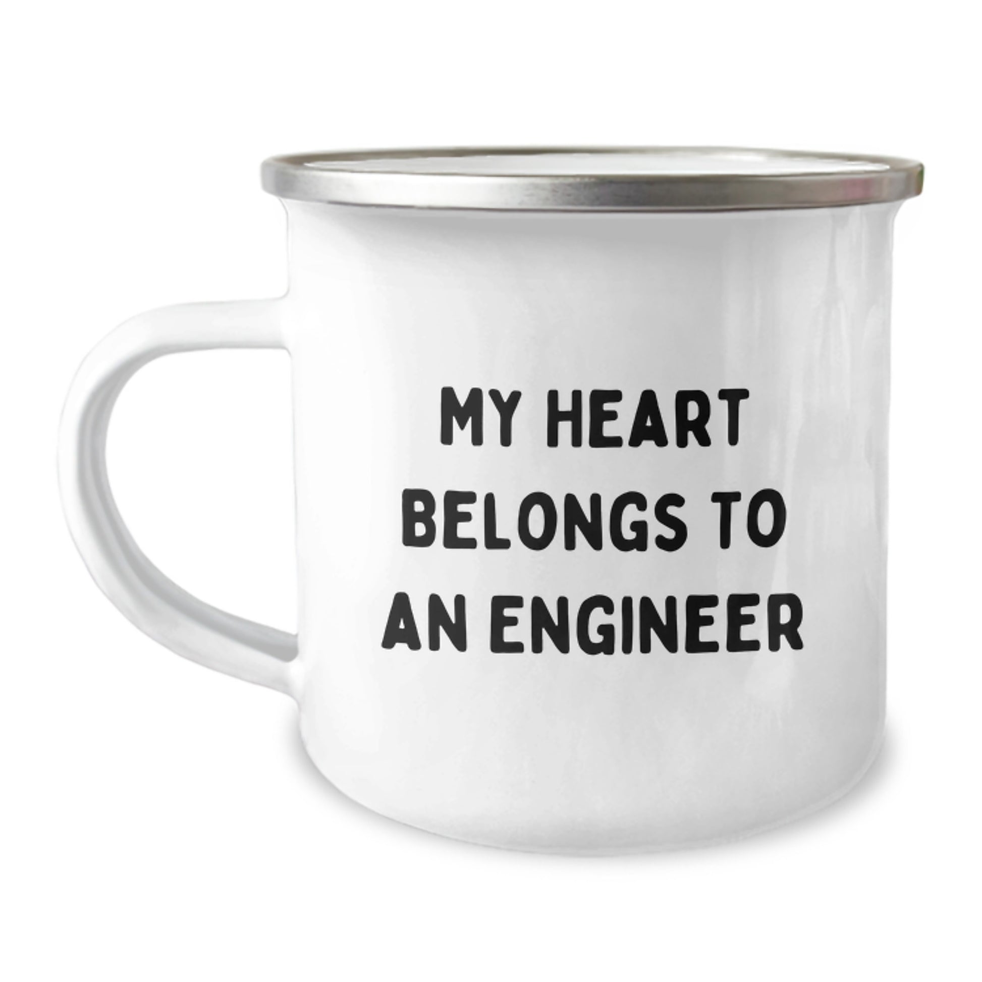 Gifts from Friends for the Engineer's Heart - My Heart Belongs To An Engineer, Funny Engineer Camping Mug, Graduation Unique Gifts - Image 1