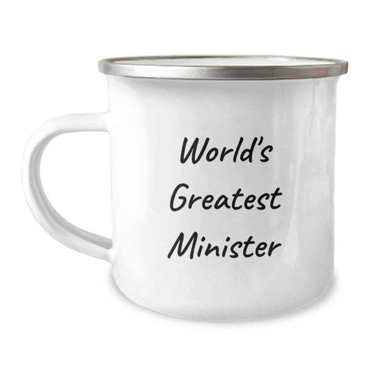 Funny World's Greatest Minister Christmas Unique Gifts from Friends to Minister Camping Mug - Unique Present for Minister, Men, Women, Family, and Coworkers - Image 1