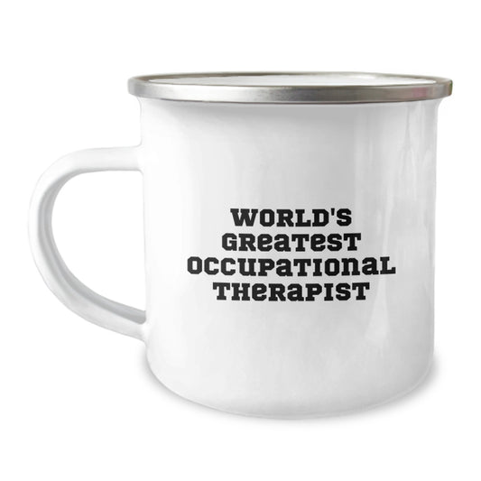 Funny Occupational Therapist Christmas Unique Gifts from Friends to World's Greatest Occupational Therapist Camping Mug - Image 1