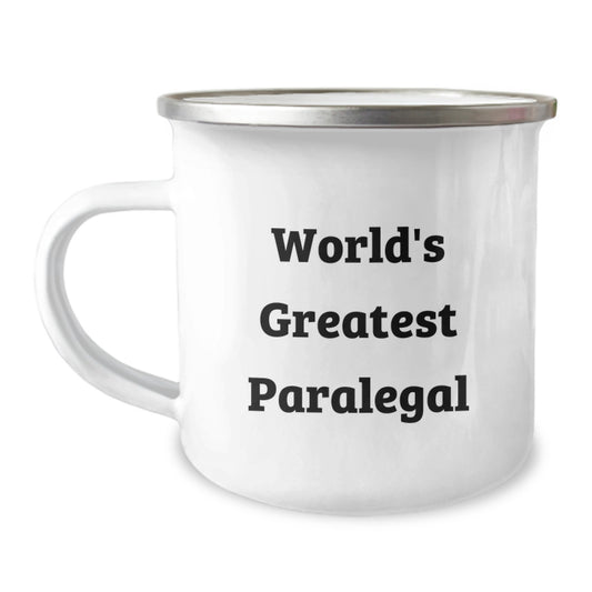 Funny Paralegal Gifts from Dad, 'World's Greatest Paralegal' Camping Mug for Paralegal Men Father's Day Unique Gifts - Image 1
