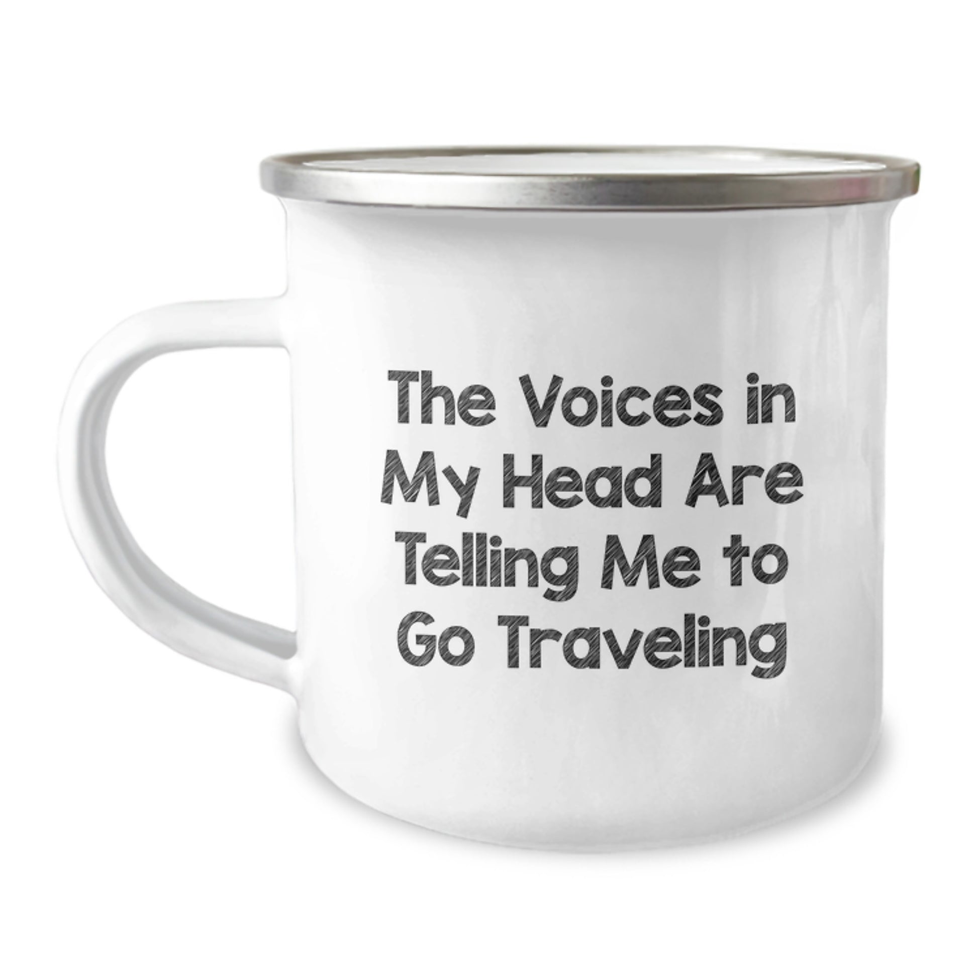 Funny Traveling Quotes Gifts from Friends for Camping Lovers - The Voices In My Head Are Telling Me To Go Traveling - Christmas Unique Gift Idea for Travel Enthusiasts - Image 1