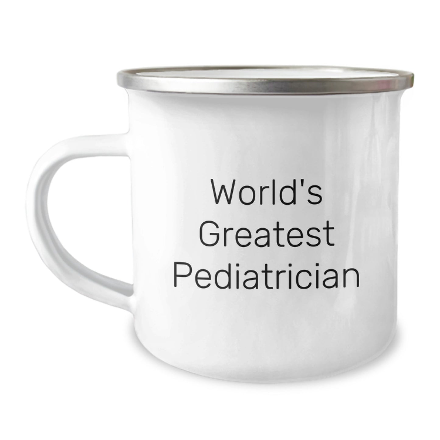 Greatest Pediatrician Christmas Unique Gifts from Friends and Family, Funny Quote Camping Mug for Men and Women, Stainless Steel with Enamel Finish - Image 1
