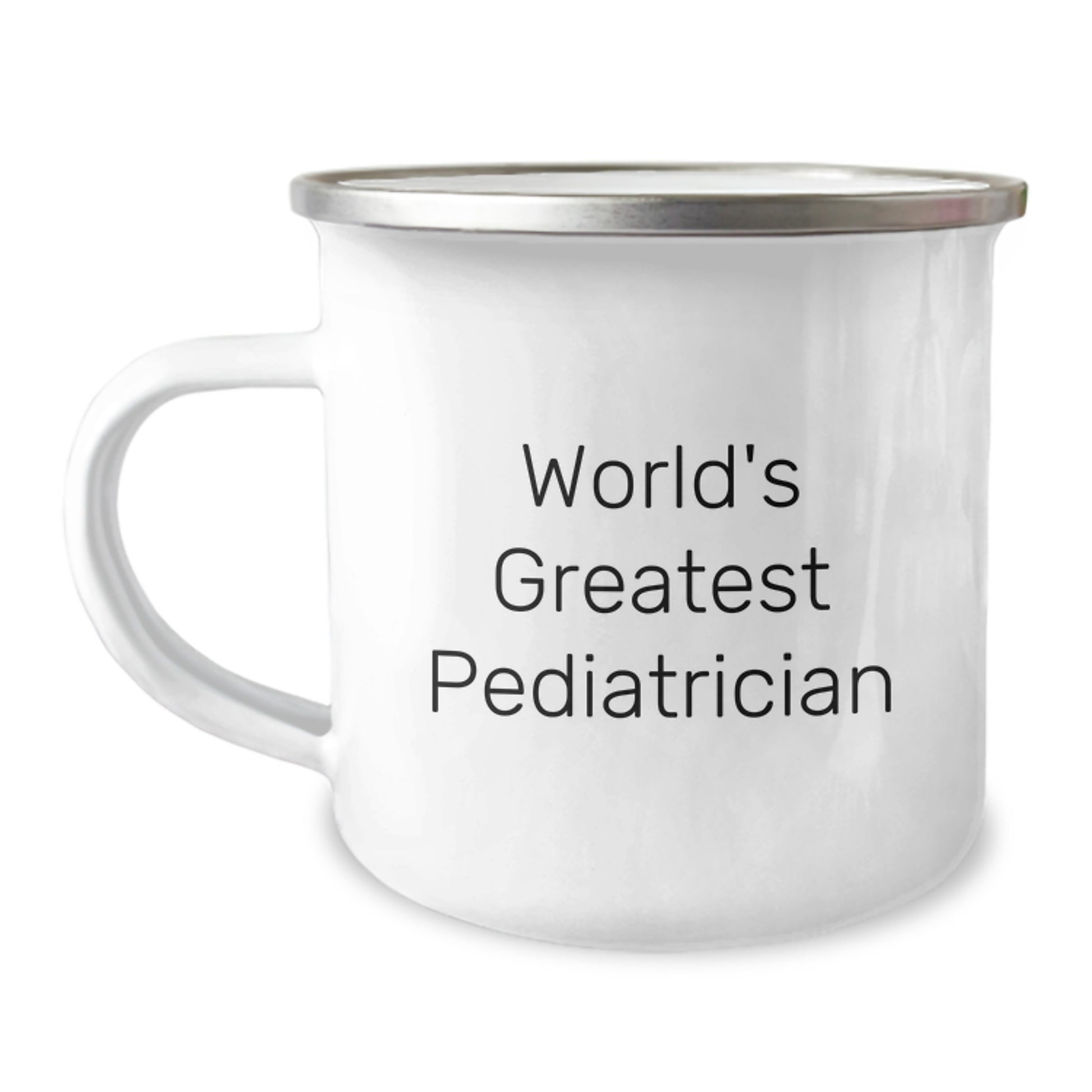 Greatest Pediatrician Christmas Unique Gifts from Friends and Family, Funny Quote Camping Mug for Men and Women, Stainless Steel with Enamel Finish - Image 1